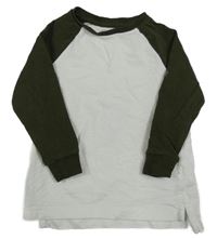 Bílo-khaki triko Next