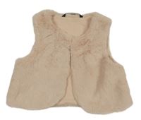 Svetloružová kožušinová podšitá vesta George