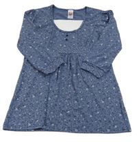 Modro-bílá tunika s kytičkami C&A