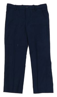 Tmavomodré nohavice s pukmi H&M