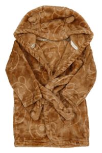 Béžový chlupatý župan s medvídkem Pú a kapucí George