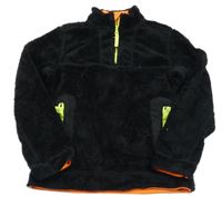 Černá chlupatá mikina s proužky Engelbert Strauss