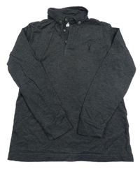 Tmavošedé polo triko Next