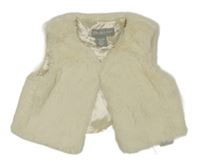 Smotanová kožušinová podšitá vesta Primark