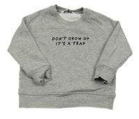 Sivá melírovaná mikina s nápisom Neon Sheep