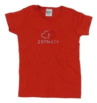 Červené tričko s kamienkami Fantasy