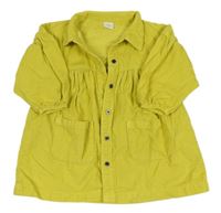 Citronové menšestrové prepínaci košeľové oversize šaty Next