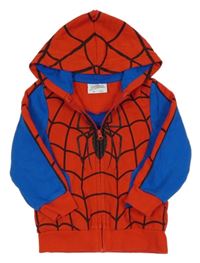 Červeno-zafírová prepínaci mikina s kapucí - Spider-man Marvel