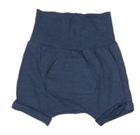 Tmavomodré bavlněné kraťasy s kapsou H&M