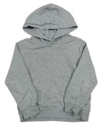 Sivá melírovaná mikina s klokankou a kapucňou H&M