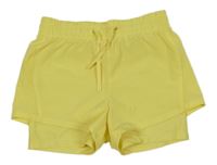Žlté šušťákové športové kraťasy H&M