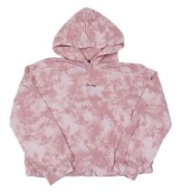 Ružová batikovaná crop mikina s kapucňou C&A