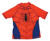 Červeno-tmavomodré UV tričko se Spider-manem Marvel 