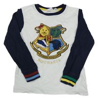 Bílo-tmavomodré triko Harry Potter H&M