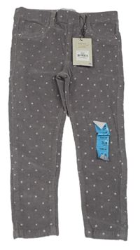 Šedé skinny manšestráky s hvězdičkami Denim Co.