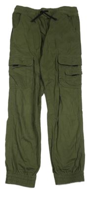 Khaki cargo cuff riflové kalhoty F&F