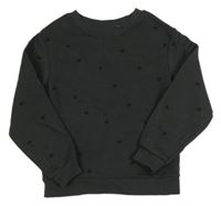 Tmavosivá tepláková mikina so srdiečkami H&M