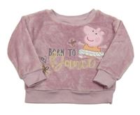 Staroružová plyšová mikina s Peppa Pig Nutmeg