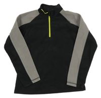 Čierno-sivá fleecová funkčná mikina MOUNTAIN WAREHOUSE