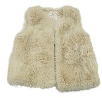 Smotanová kožušinová podšitá vesta Matalan