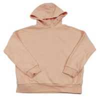 Broskvová mikina s vreckom a kapucňou M&S