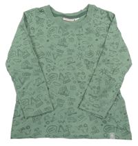 Khaki tričko s obrázkami Liegelind