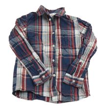 Tmavomodro-vínovo-bílá kostkovaná košile name it.