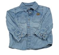 Modrá riflová košile s medvídkem C&A