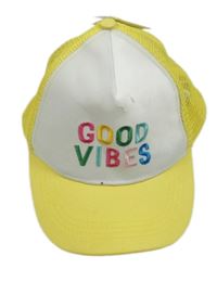 Nové - bílo-žlutá kšiltovka s nápisy 