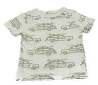 Bílé tričko s auty H&M