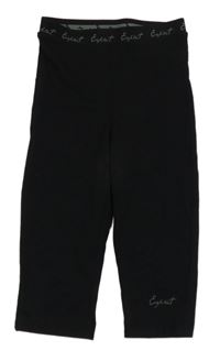 Čierne capri legíny s logy Esprit