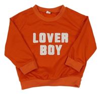 Tmavooranžová mikina s nápismi SHEIN