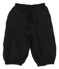 Černé cargo capri cuff šusťákové kalhoty SHEIN