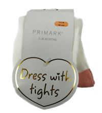 Nové - bielo-staroružové pančuchy PRIMARK