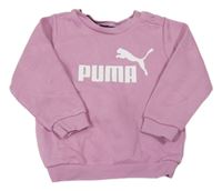 Růžová mikina s logem PUMA
