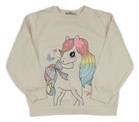 Smotanová mikina s pony C&A