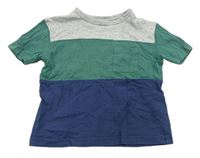 Tmavomodro-zeleno-sivé tričko s kapsičkou John Lewis