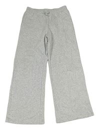 Světlešedé melírované wide leg tepláky H&M