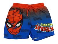 Modro-červené plážové kraťasy se Spider-manem Primark 