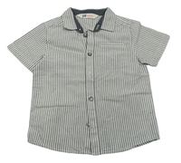 Sivo-biela pruhovaná košeľa zn. H&M