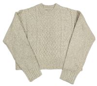 Béžový melírovaný crop sveter Primark