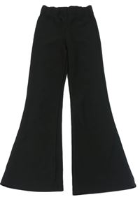 Čierne rebrované flare legíny Primark