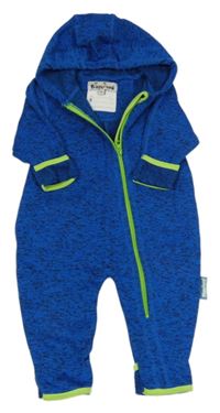 Modrá melírovaná pletená kombinéza s kapucňou PlayShoes