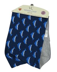 Nové - Tmavomodrý nákrčník s delfíny