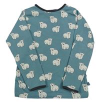 Zelenošedé triko s ledními medvědy