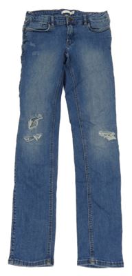 Modré skinny rifle s vyšúchaním Name it