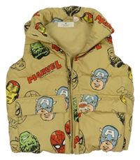 Písková plátěná zateplená vesta s Avengers H&M
