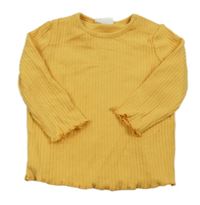 Žlté rebrované tričko F&F