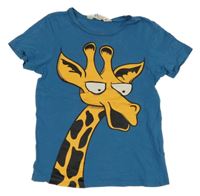 Petrolejové tričko s žirafou H&M