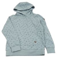 Modrá melírovaná kvetovaná mikina s kapucňou Yigga